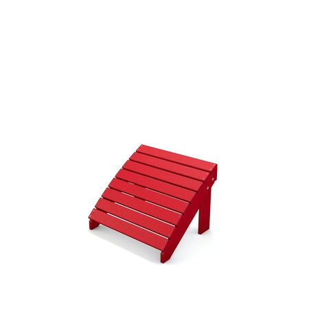 Frog Furnishings Red Traditional Ottoman PB ADTRAOTRED